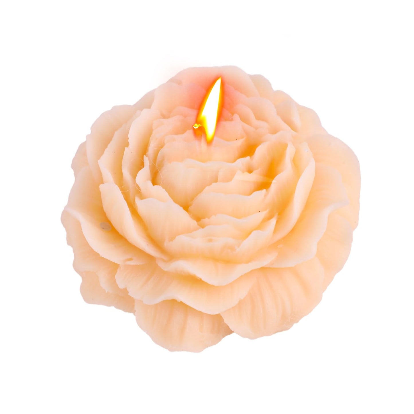Peony Flower Shape Candles 1 Pack Soy Wax Decorative Candle for Bedroom Home Scented Candle Gift to Friends Family (Champagne)