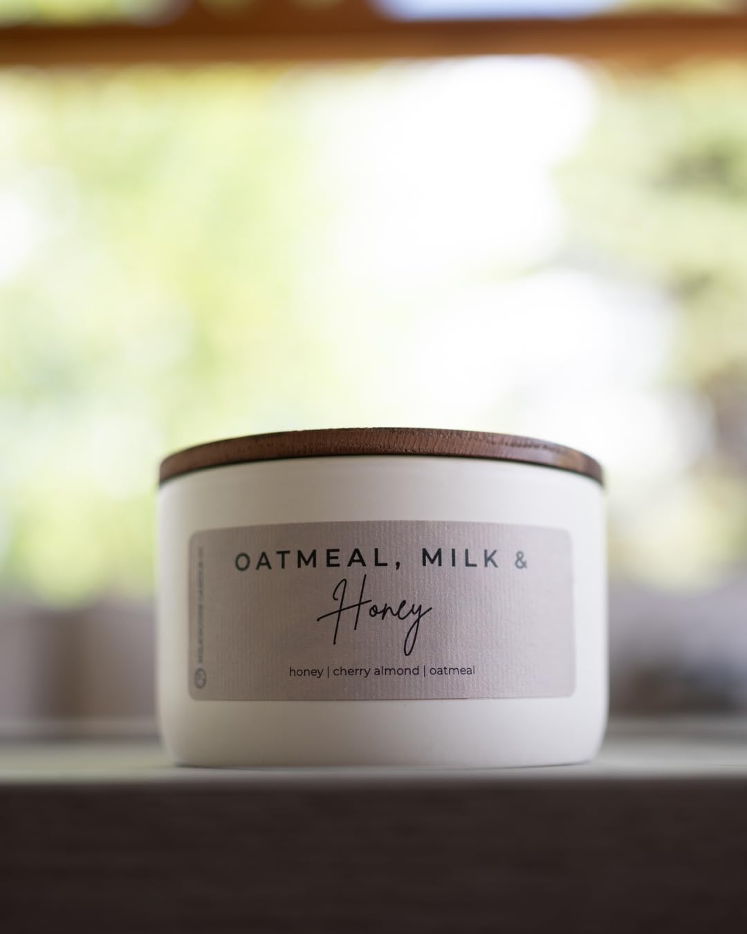 Milkhouse Candle Company Oatmeal, Milk & Honey Soy Candle - Oatmeal Cookie | Milk & Honey | Cherry Scented - 10 oz Signature Statement Candle with Lid, 20+ Hour Burn Time, Made in the USA
