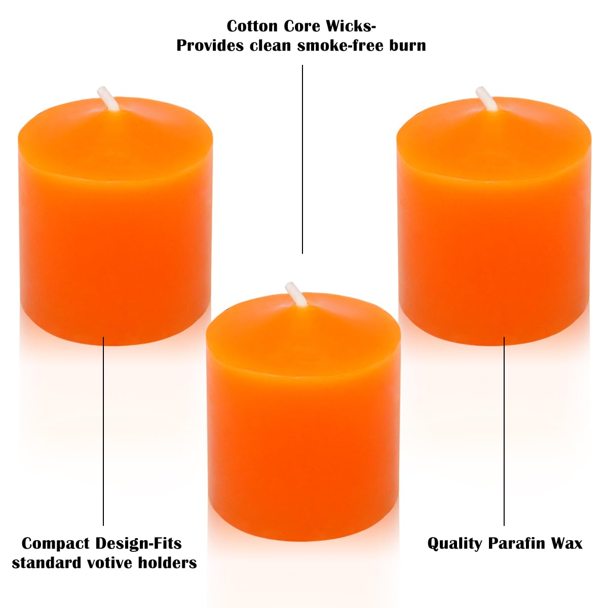 9-Pack 1.25-Inch Black Votive Candles for Halloween – Unscented Small Tealight Candle for Home Decor, Church and Special Occasions