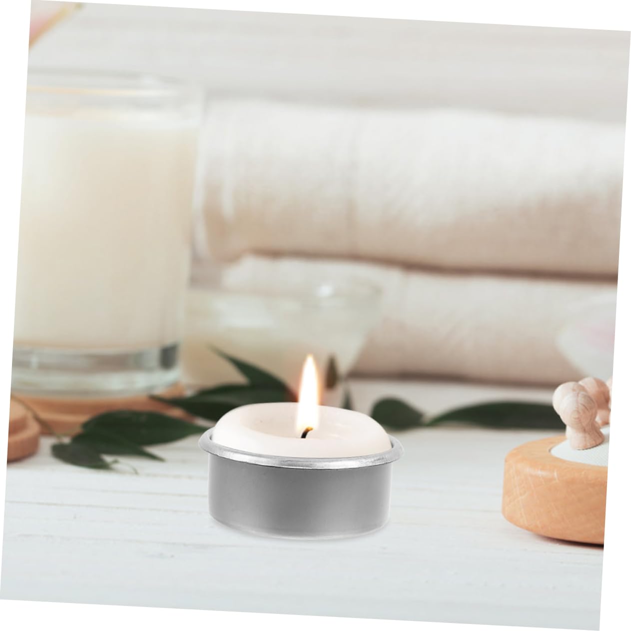 BATHVEVE 15pcs Metal Tealight Candle Holders for Home Decor DIY Aromatherapy and Fragrance Diffusion Modern Metal Candle Tins for Weddings and Parties