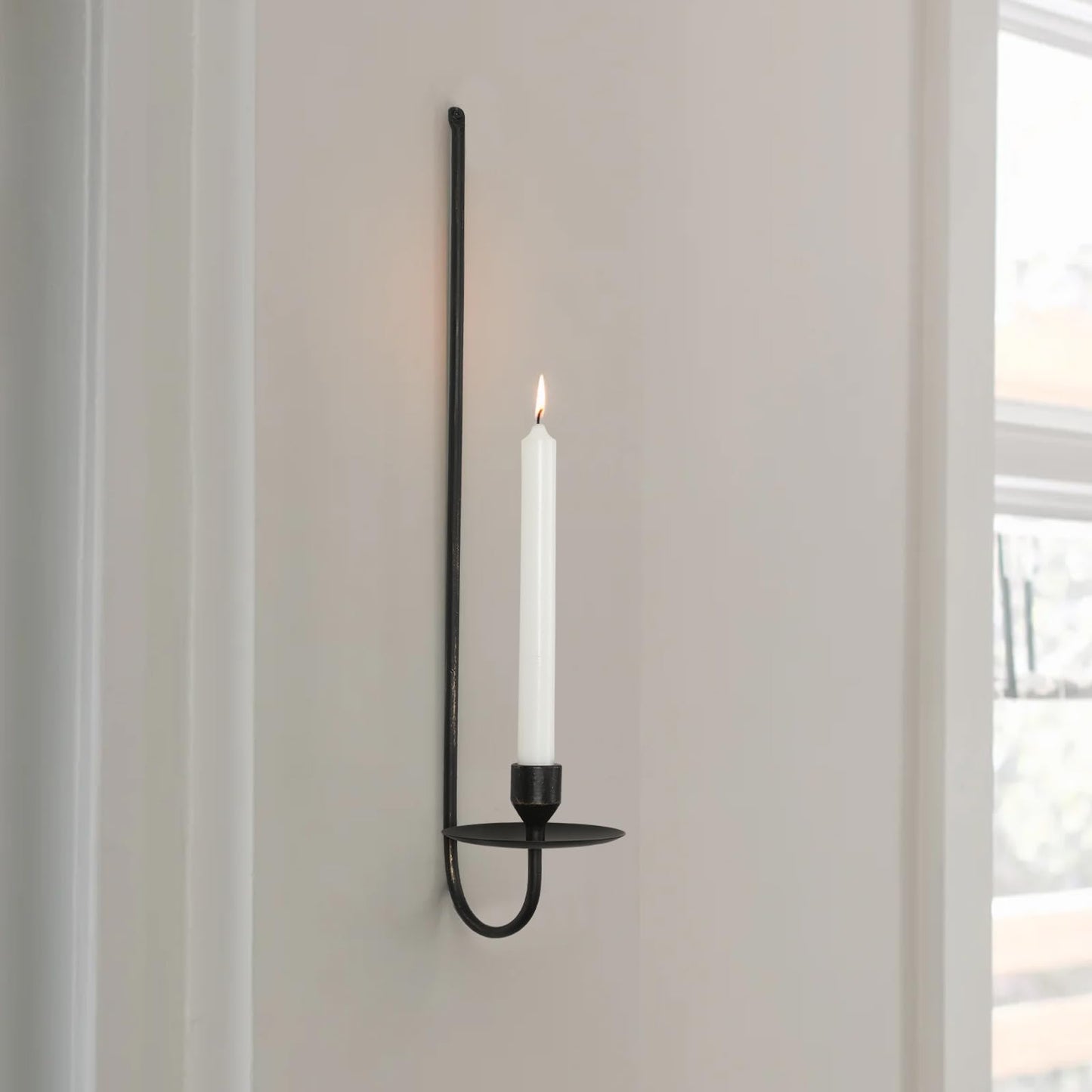 24.8" Iron Metal Wall Candle Sconce Holder, Set of 2 Wall Mount Candle Holders Modern Wall Candle Sconces Hanging for Living Room Farmhouse Fireplace Wedding