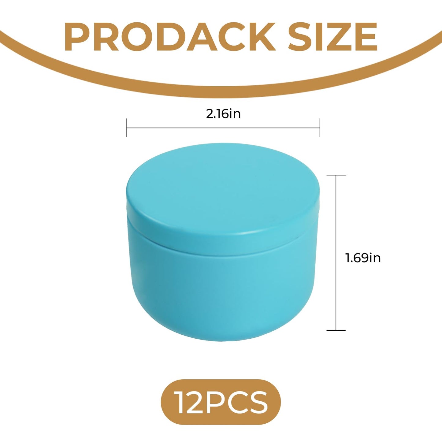 12 Pack 3 oz Candle Tins with Lids,Round Metal Candle Jars for Candle Making,Bulk Empty Tins Containers for DIY Crafts Christmas Gifts Small Business Supplies–Airtight Storage Jars (Blue)