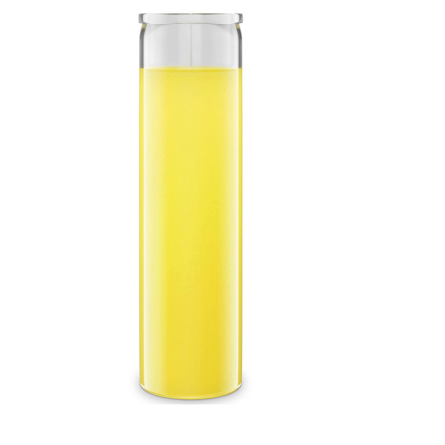 Simply Soson 2x8 inch Yellow Devotional Candles in Glass Jar - 1 Piece - 90 Hours – Prayer Candle - Tall Pillar Candles for Religious, Memorials, Party Decor