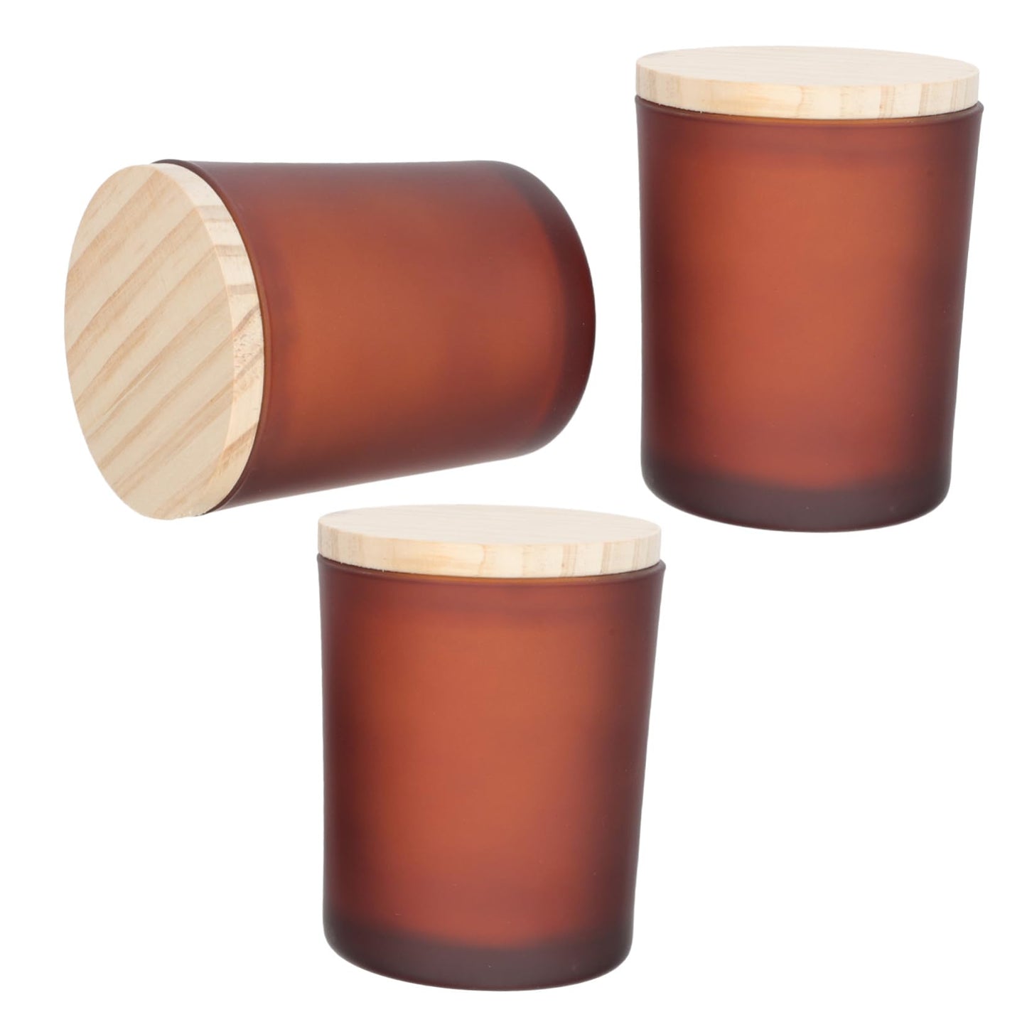 STOBAZA 3sets Nordic Style Glass Votive Candle Holder Frosted Design Heat Resistant Table Decor for Bedroom Living