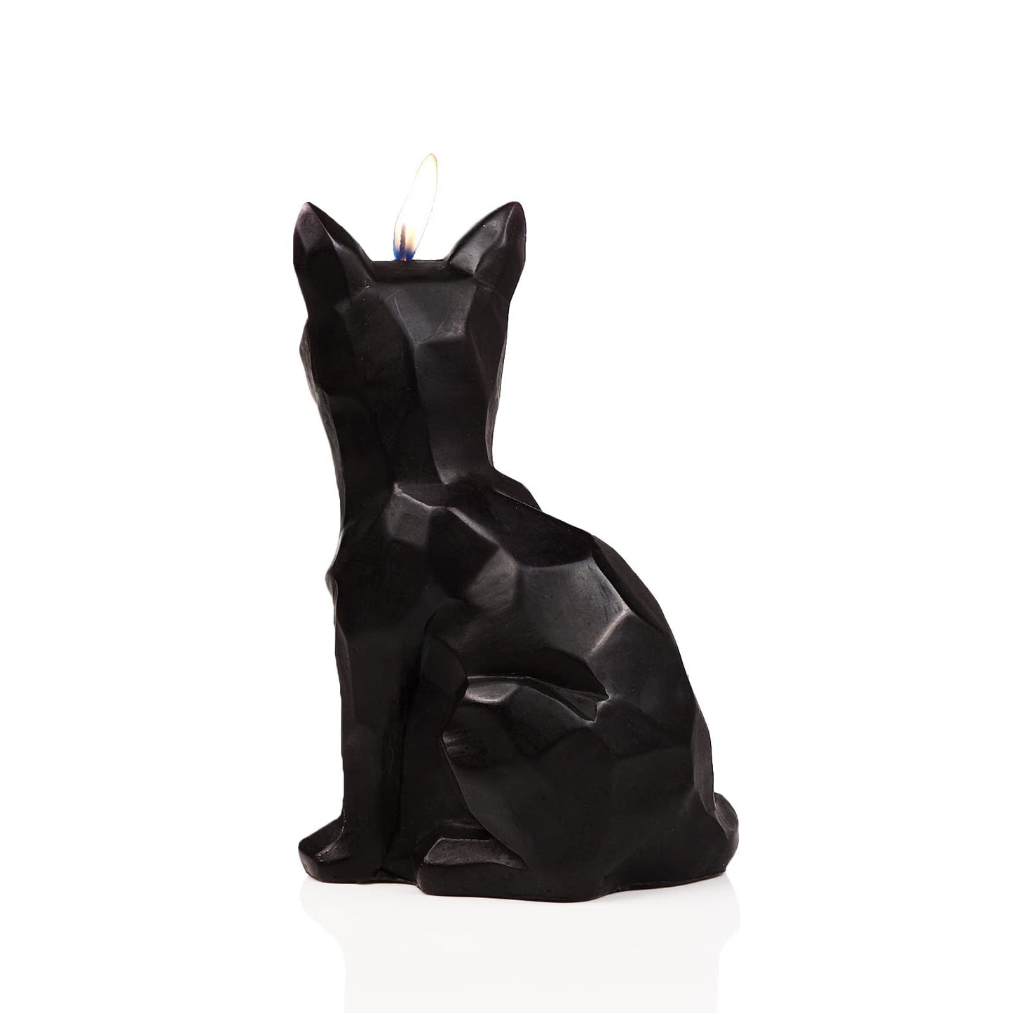 Geometric Fox Candle - Spooky Unique Gift for Animal Lovers - Goth, Gothic Skeleton Candle 7" H - Burns for 5 Hours