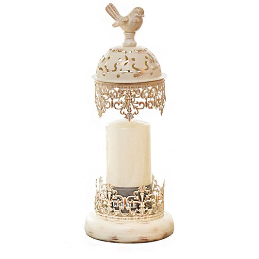KUYWLMKMZZ Candlestick Holder Nordic Retro Glass Hollow Carved Candle Holder Home Decoration Candle Holder Suitable for Living Room Restaurant Banquet Candle Holders (Color : B)