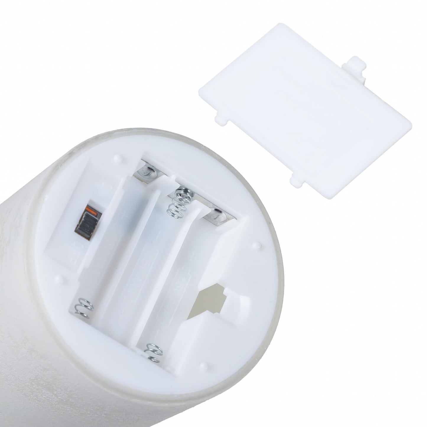 ANGELLOONG White Candles Battery Operated, White Flameless Candles with Remote, Set of 3 Spring Electric Fake LED Pillar Candle in Glass for Home Decor Wedding Decoration