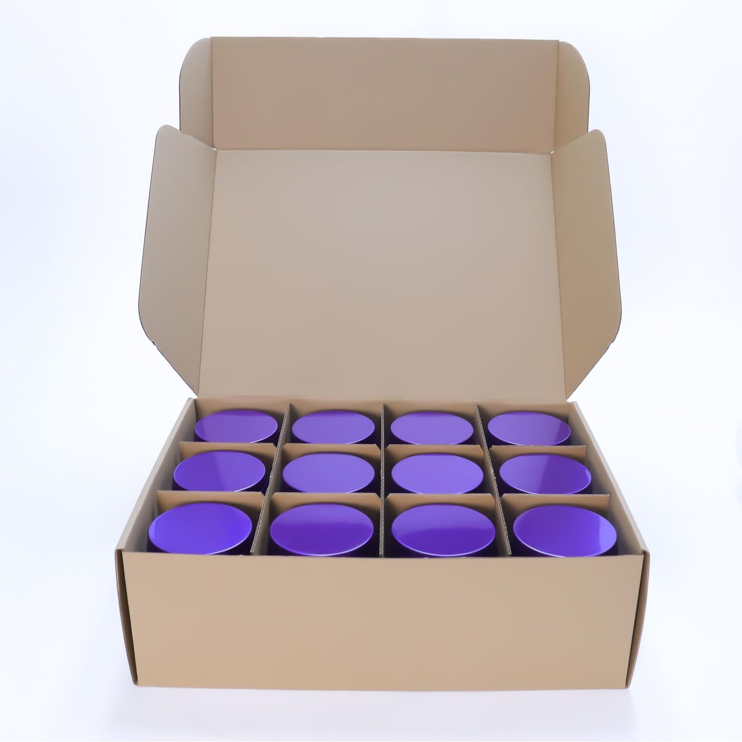 HOMAMAMOON 24 Pack 8oz Purple Candle Tins for Making Candles - Bulk Metal Candle Containers with Lids. Empty Round Candle Jars for DIY & Travel. Shatterproof & Sturdy Vessels for Small Business.