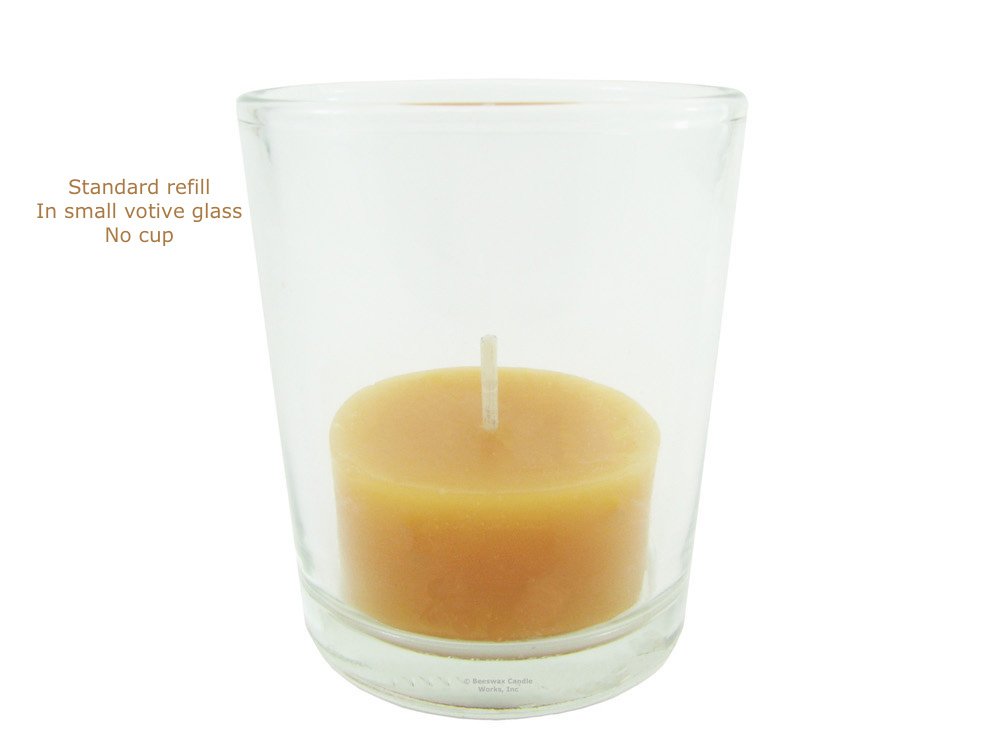Beeswax Candle Works, 6-Hour Tea Light Refills (Pack of 60) 100% USA Beeswax, NO Cups