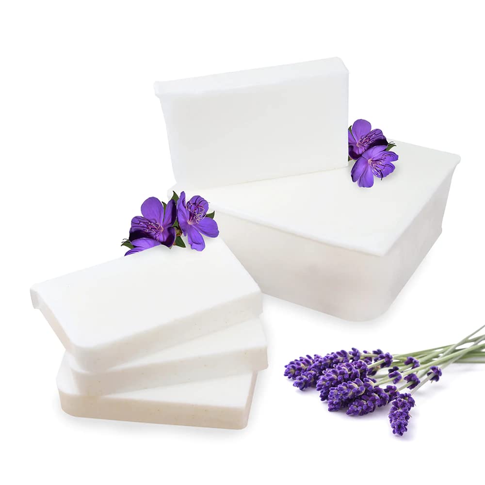 Primal Elements Lavender Essential Oil Soap Base - Moisturizing Melt and Pour Glycerin Base for Crafting, Easy to Cut - 10 Pound