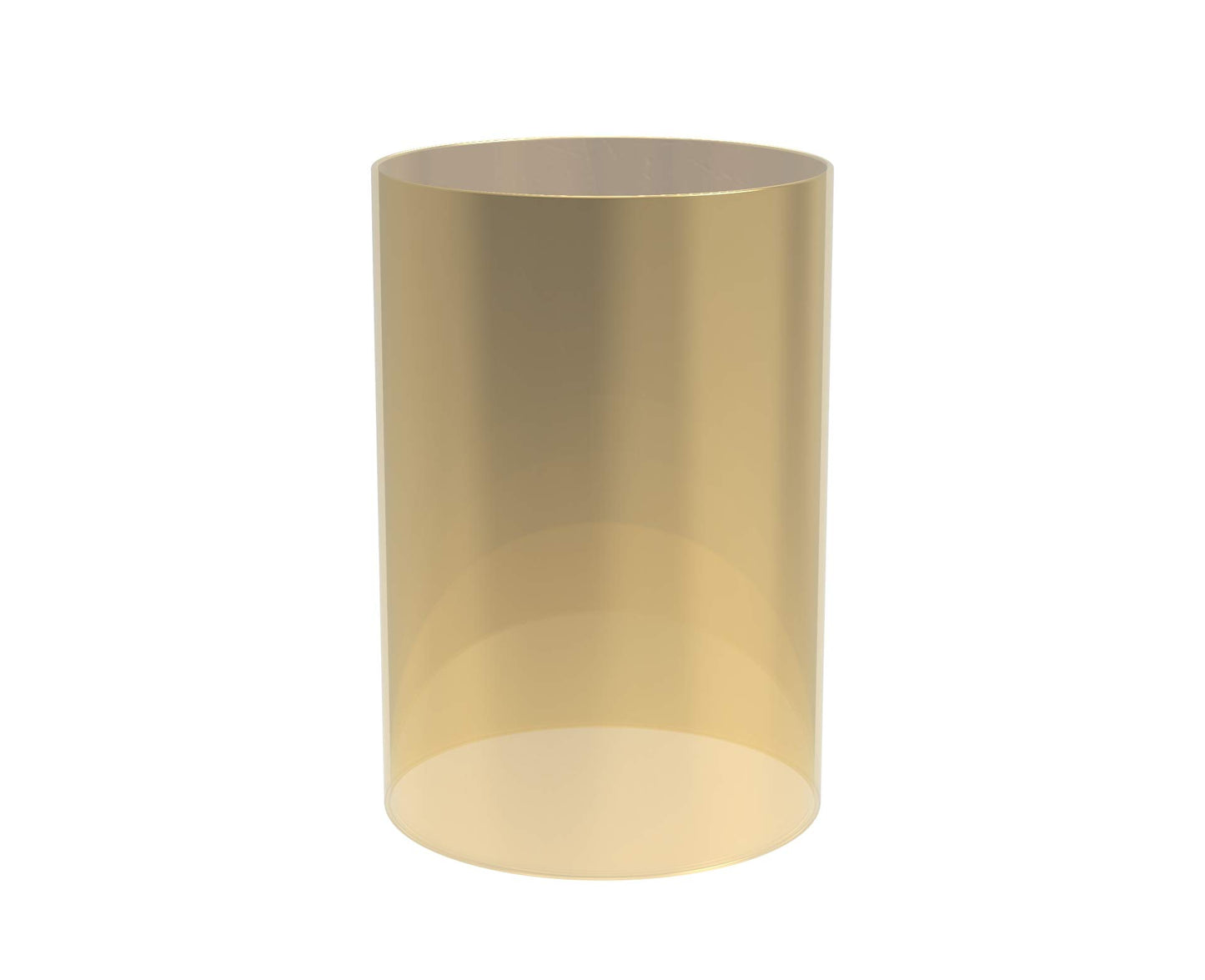 KETE LED Colored Glass Cylinder Candle Holder Bottomless Borosilicate Glass Globe Lamp Shade Replacement (AMBER,2.5x6)