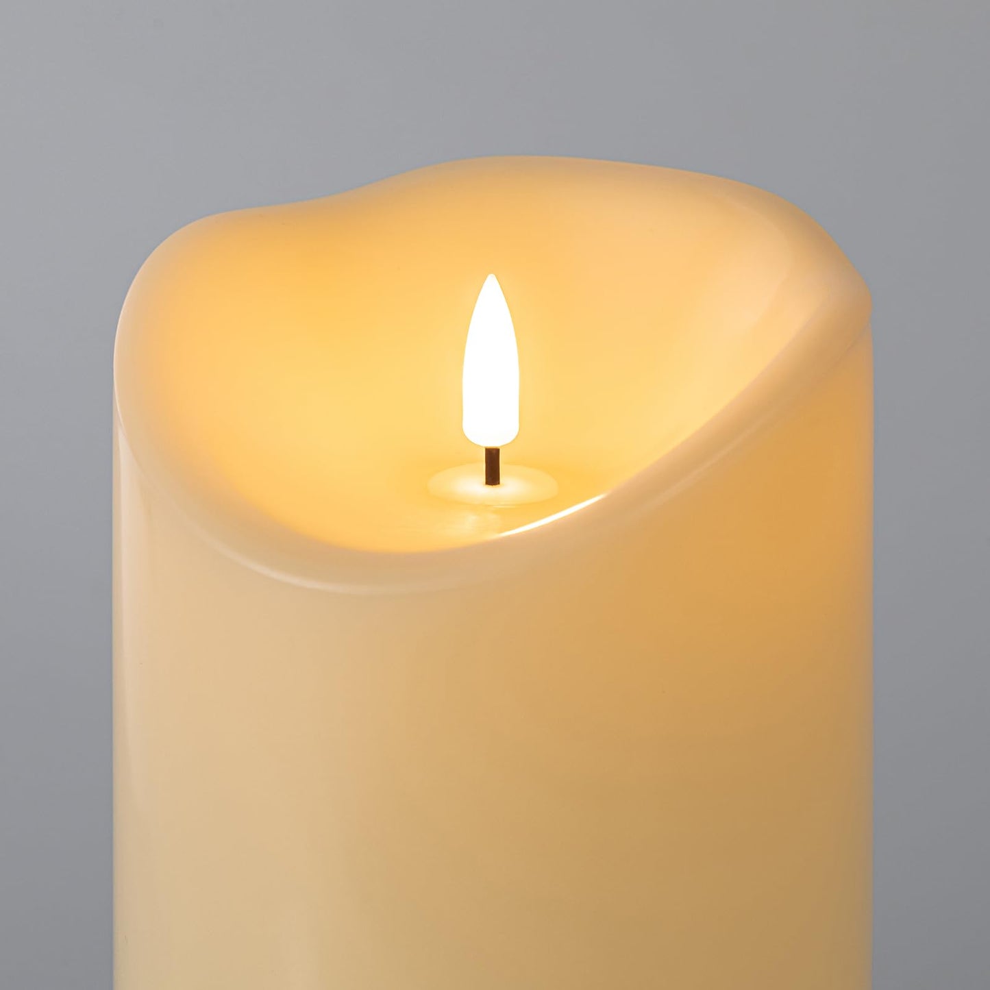 COVEGE Large Flickering Flameless Candles with Remote, 4"x 9"Battery Operated Candles with Timer, Ivory Fake LED Pillar Candles for Outdoor Lanterns Porch, Set of 2