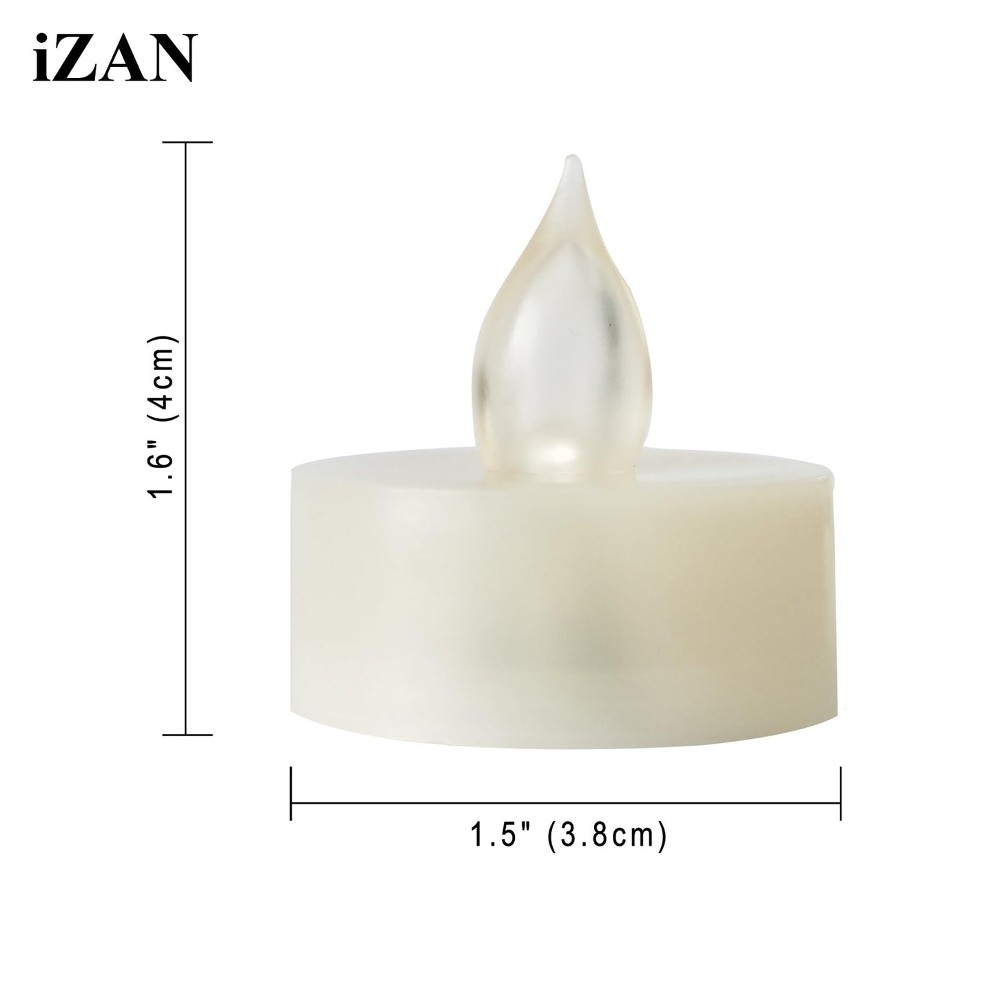 iZAN 6-Pack Flameless LED Battery Operated Tealight Candles with Remote and Timer Flickering Electric Tea Lights for Christmas Home Party Wedding Decorations 1.5”x1.6” Batteries Included