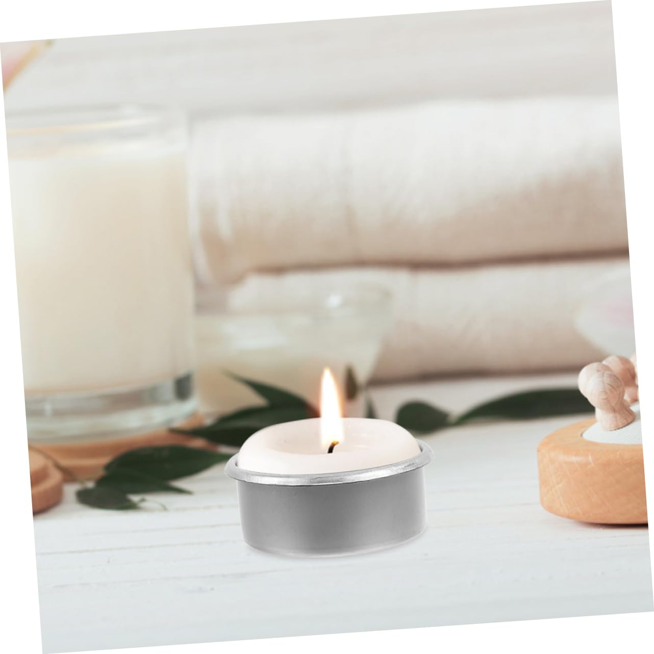 KALLORY 15pcs Metal Candle Cups for Decorative Tea Party DIY Scented Candle Holders Iron Jar Tea Light Wax Warmer Home Table Aromatherapy Essential Oil Diffuser