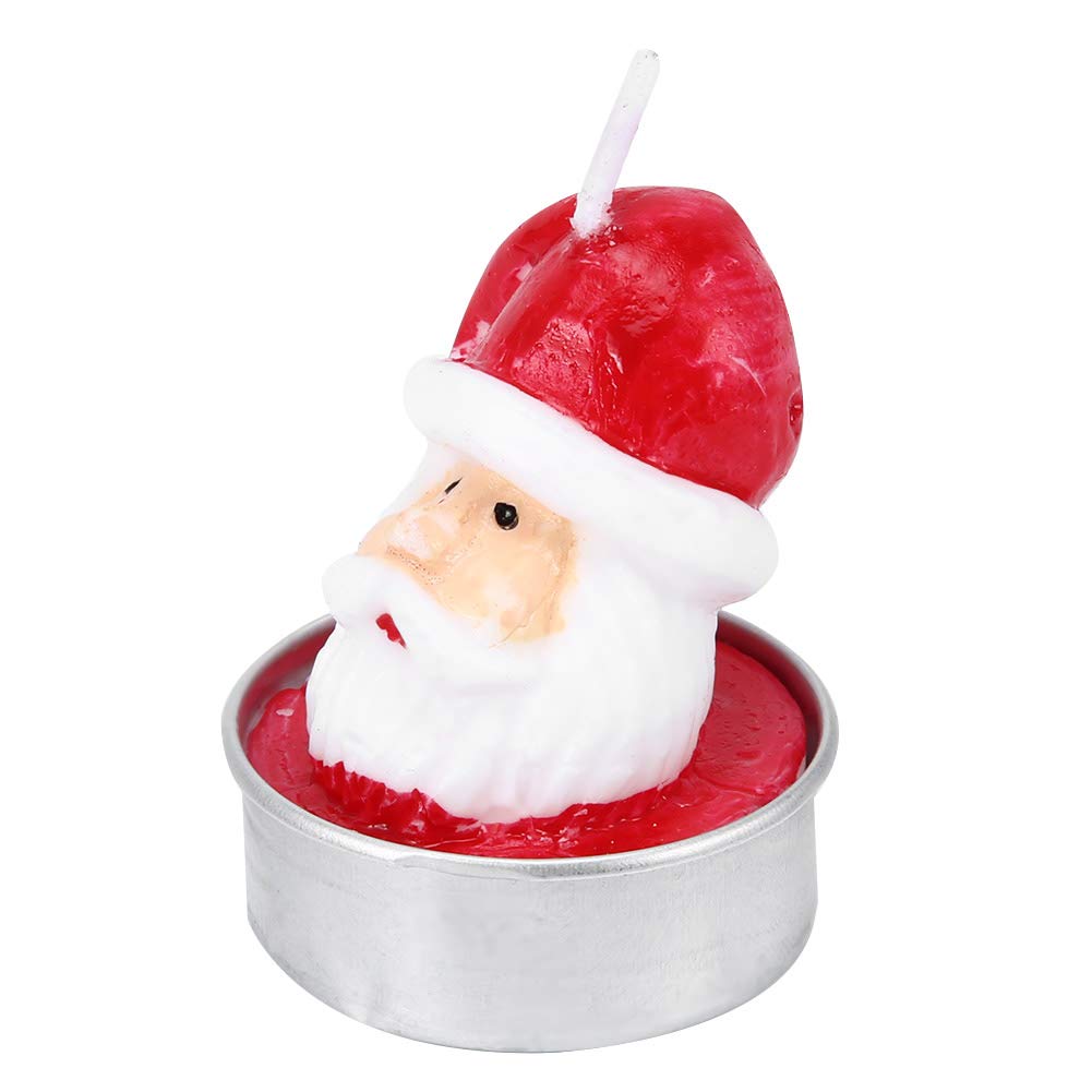 BFYDOAA 6PCS Christmas Tealight Candles Santa Claus Tea Lights Wax Mini Votive Candles for Christmas Scene,Dinner Table Decor