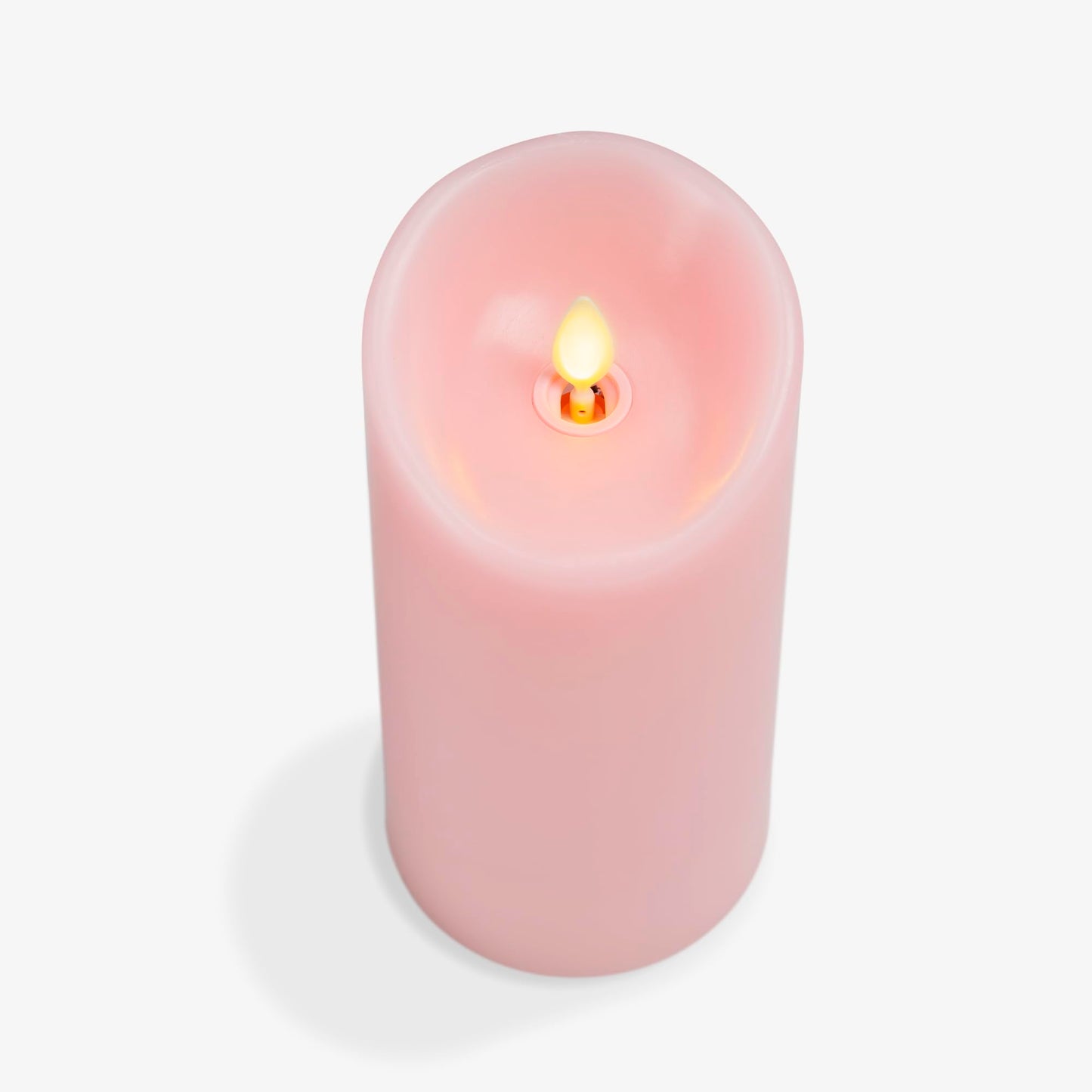 Luminara Flameless LED Battery Operated Flickering Pillar Moving Flame Candles (Saga Rose, 3" x 6.5")