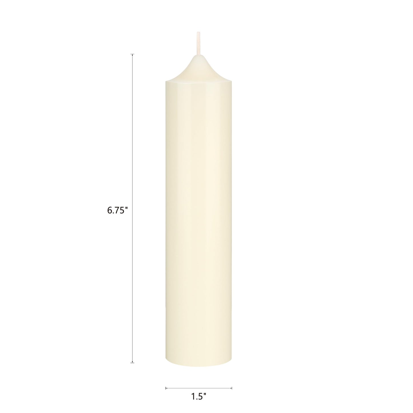 Mega Candles 6 pcs Unscented Romantic Ivory Taper Candles, Hand Poured Wax Candle 6.75 Inch x 1.5 Inch, Sensual Wax Role Play, SM Bondage, Couples, Home Décor, Wedding Receptions, Festivities