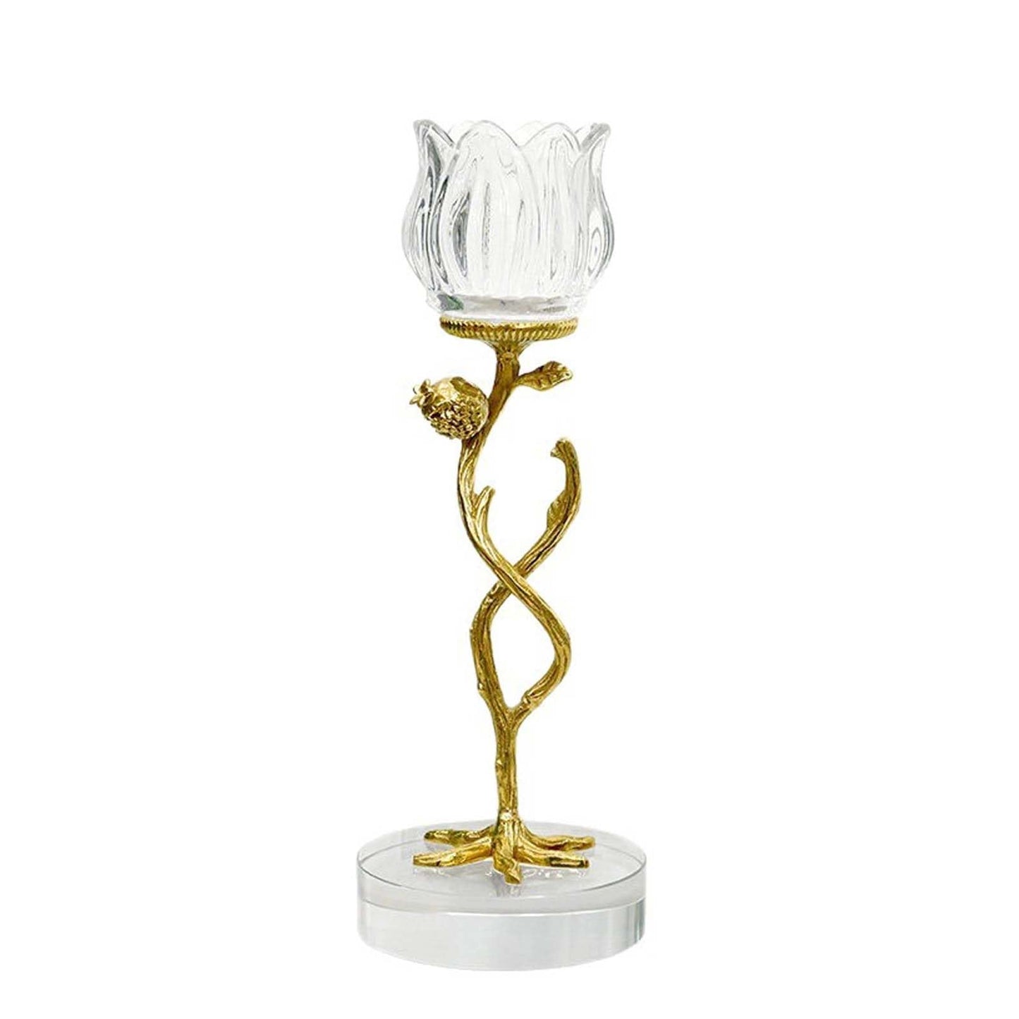 Candlesticks, Luxurious Crystal Glass candlesticks with a Sturdy Base, Suitable for Table Decorations, Wedding Decorations, Living Room Fireplace mantels