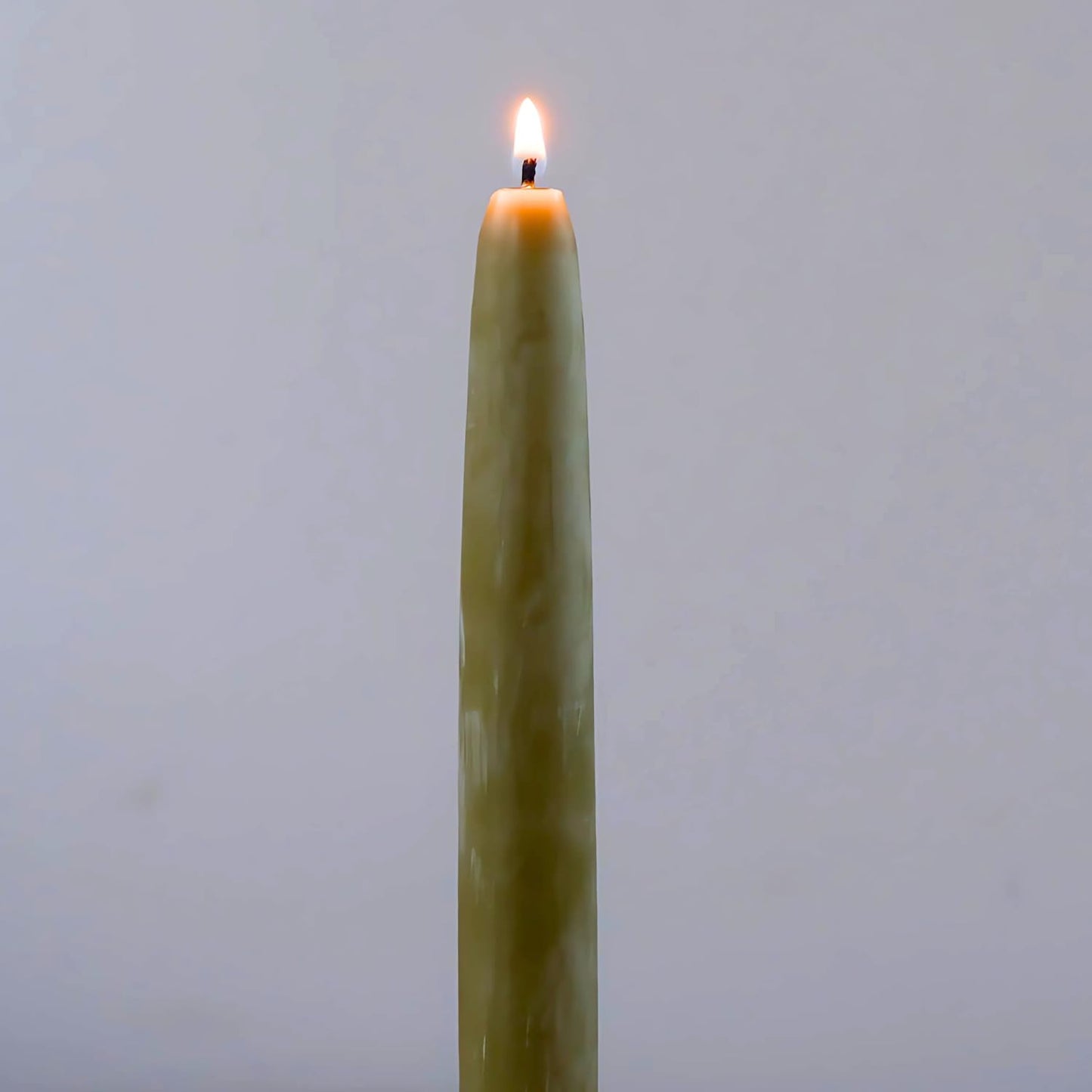 Candlestock Beeswax Taper Candles – Standard 7/8" Diameter, Pure 100% Natural USA Beeswax, Cotton Wick, Dripless, Long-Burning, Handmade in Woodstock, NY- 10 Inches - 2 Pairs (4 Candles) - Sage
