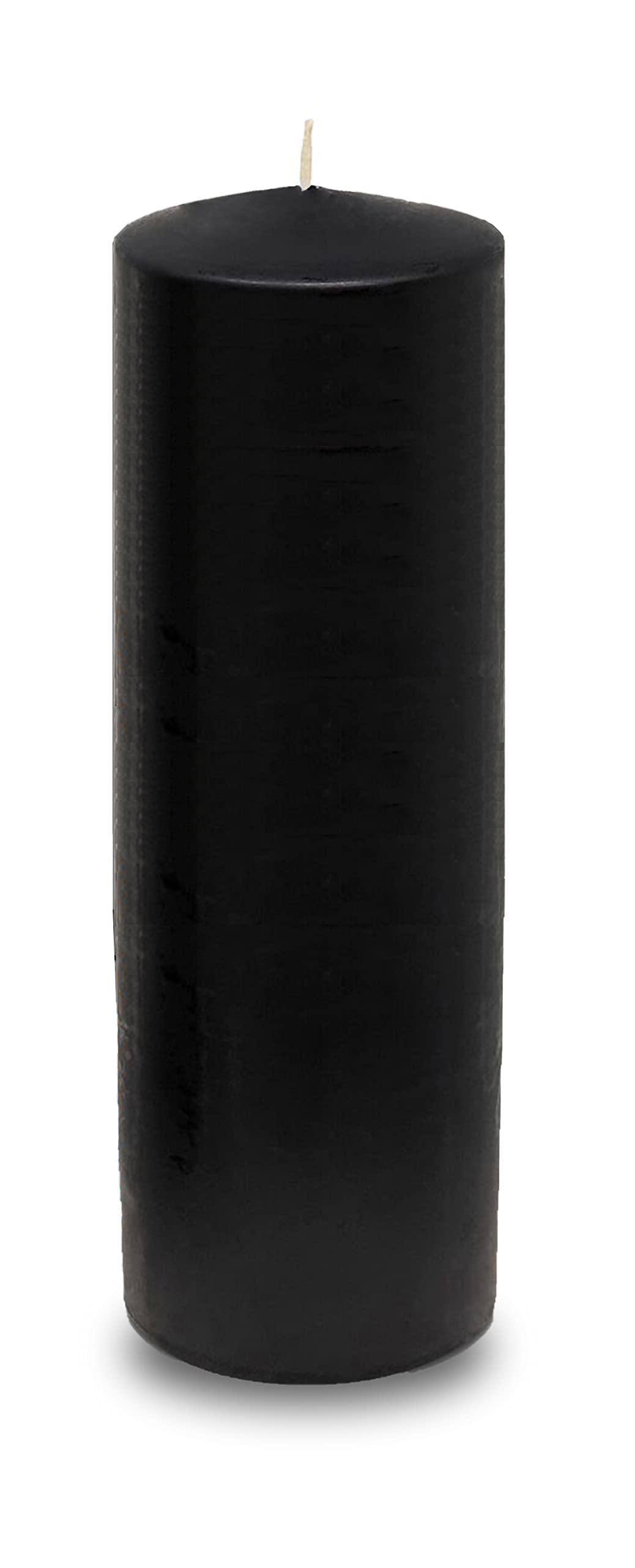 Hyoola Black Pillar Candles 2x8 Inch - 4 Pack Unscented Pillar Candles - European Made