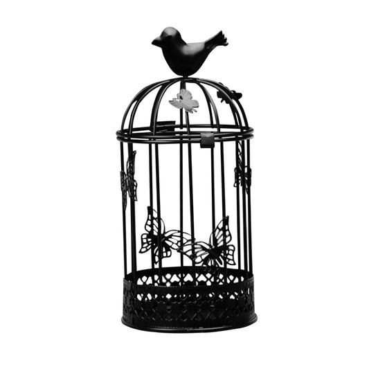 Cabilock Large Iron Candlestick Vintage Tealight Holder Decorative Birdcage Home Decor Perfect for Wedding Anniversary