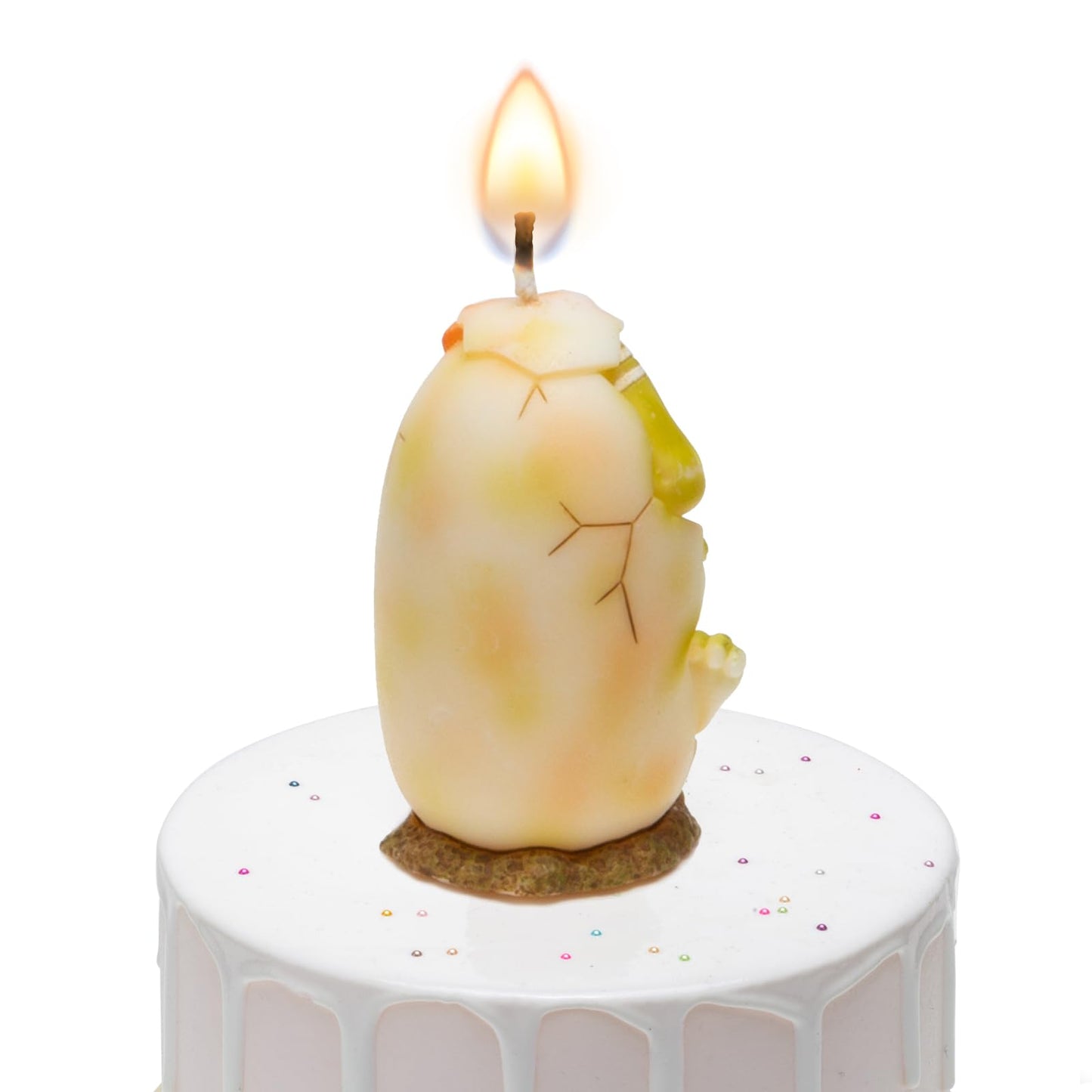 Mesiiloly Mesiiloly Largr Dinosaur Birthday Candle - 3.2" Green Dinosaur Cake Topper for Boys and Girls, Cute Dino Candle for Easter Birthday Party Decorations