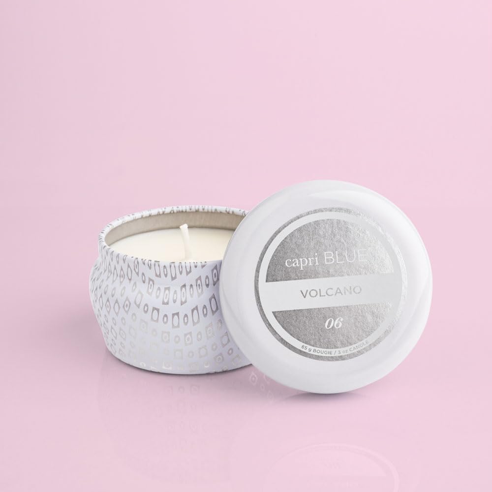 Volcano White Mini Tin Candle