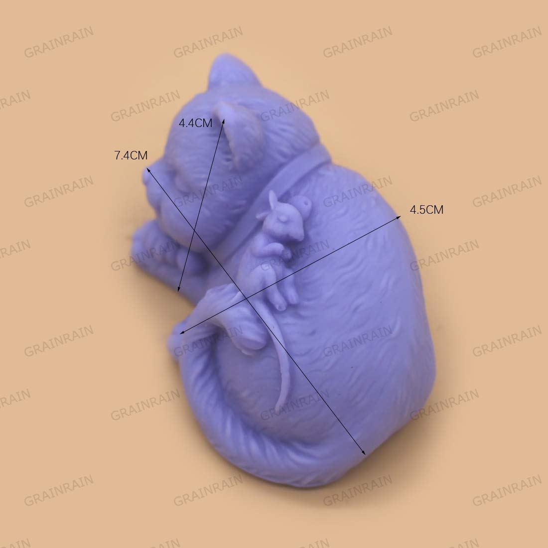 3D Cat Mouse Silicone Soap Molds Soap Molds for Soap Making Silicon Molds for Soaps DIY Craft Handmade Soap Candle Plaster Resin Mould (11016)