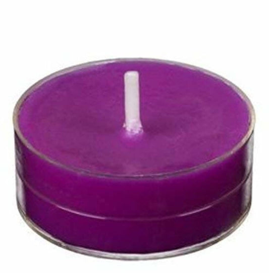 Purple Unscented Soy Wax Tealight Candles – 20 Pack – Long Burning Small Tea Lights for Weddings, Parties, Spa, Meditation, Home Décor – Eco-Friendly Soy Tealights – Color May Vary