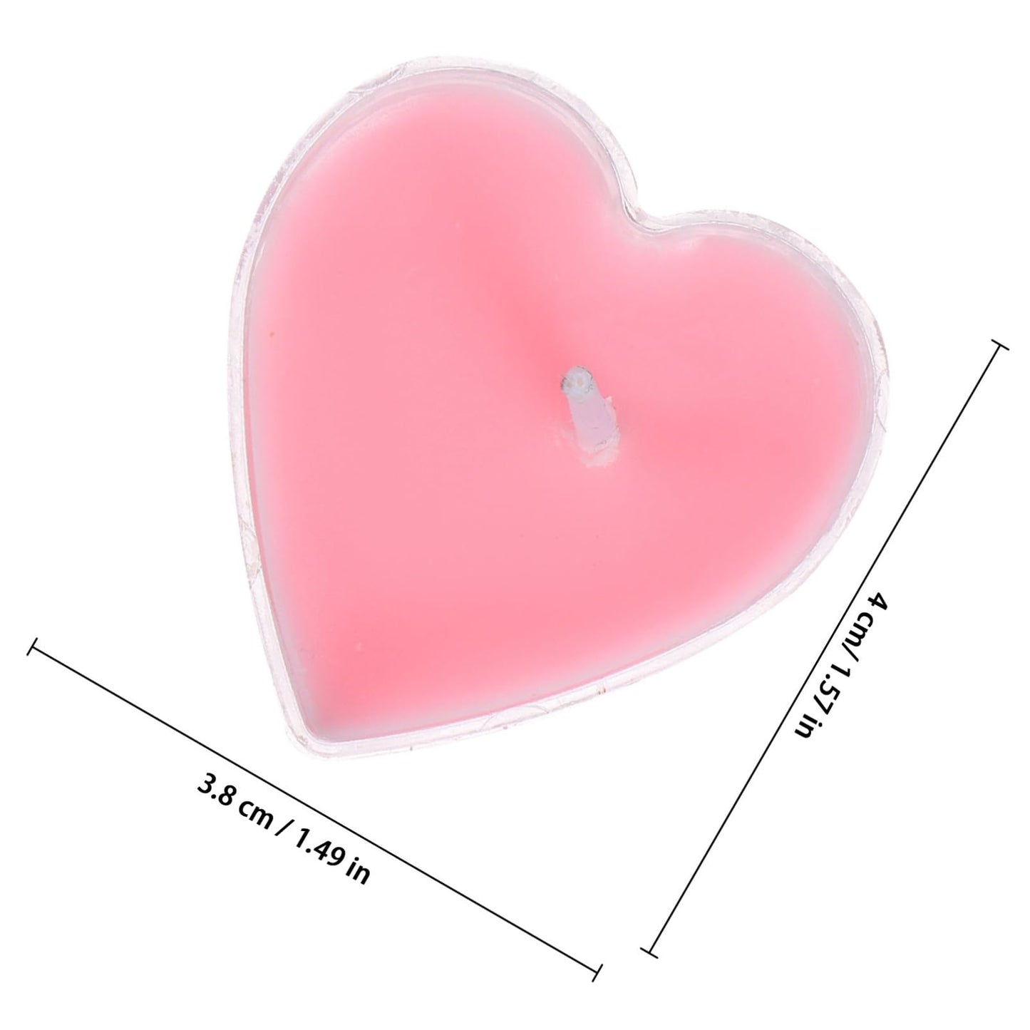 Anneome 9Pcs Heart Shaped Scented Candles Pink Rose Eco Friendly Tea Light Candles for Home Wedding Romantic Decoration Safe No Smoke