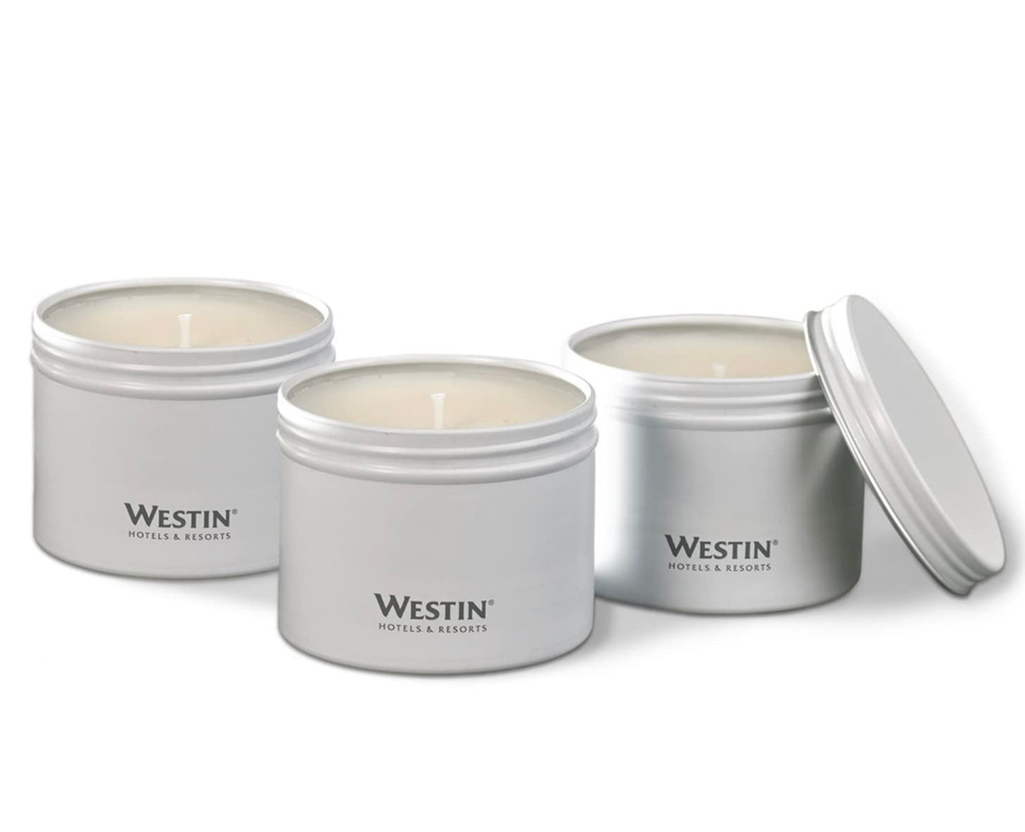 Westin White Tea Candle in a Tin - Hand-Poured, Soy Candle in Tin - Signature White Tea Scent - 4 oz. - Set of 3