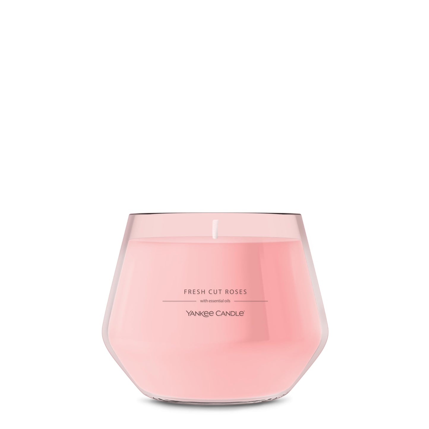Yankee Candle Studio Scented Candle with up to 50 Hour Burn Time, Premium Plant Wax Blend for Consistent Burn, 10 oz Jar Candle with Room Filling Fragrance, Fresh Cut Roses (Pack of 1)