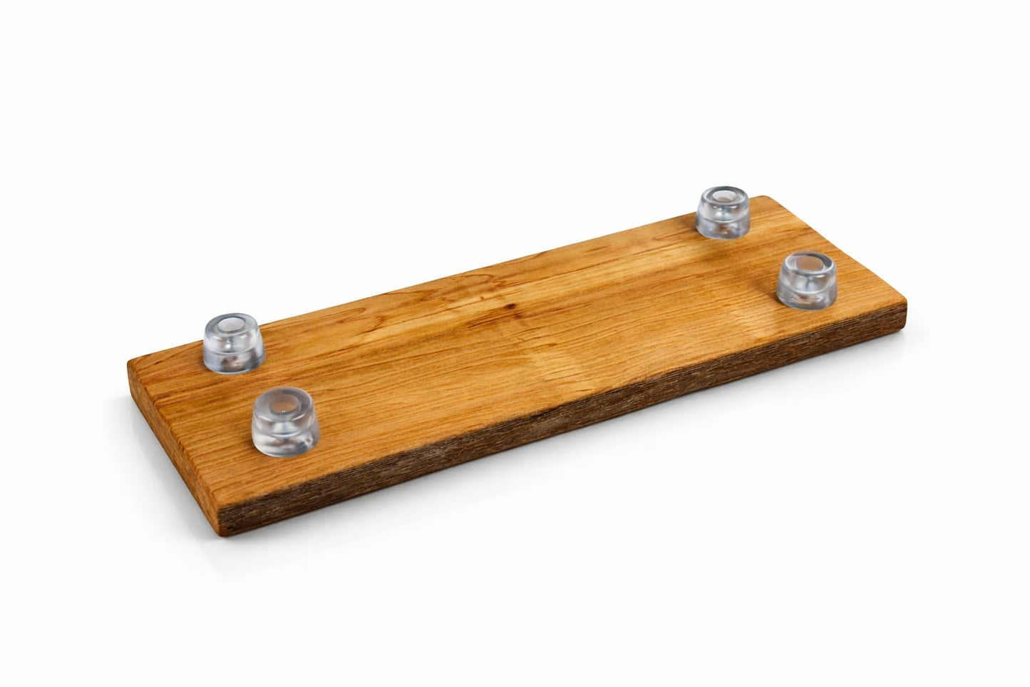 Rustic Revival | Barnwood Soap Tray Wood Counter Top Riser Pedestal Rustic Reclaimed Wood Soap Stand for Kitchen, Bathroom, Soaps, Essential Oils, Incense, and More! (3.5x10 inch Tray)