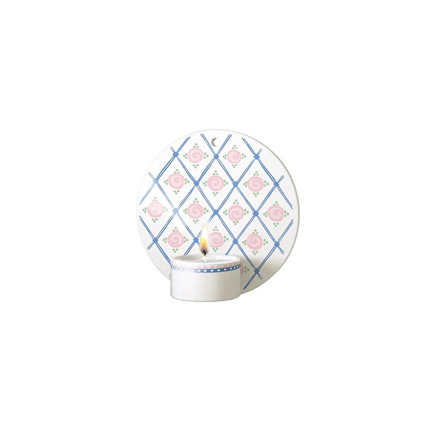Bjorn Wiinblad Dora Tealight Holder, Blue Harlequin, 5.1" D, Gift Box Included