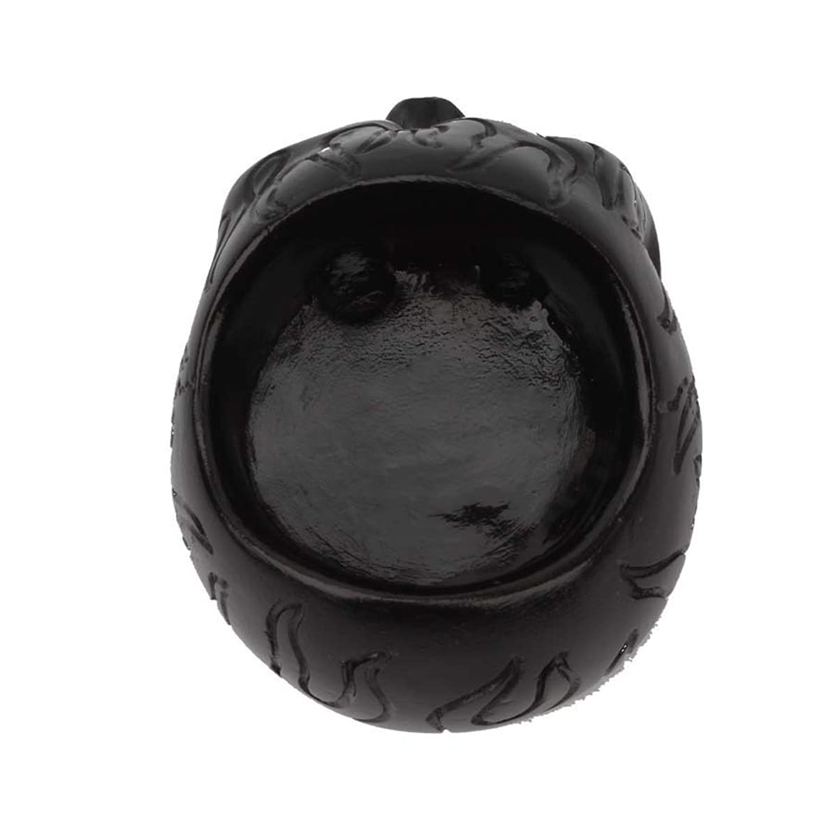 UnionKK Pack of 2 Halloween Decorative Skull Candlestick Holder Resin Skeleton Candle Holder Home Bar Decoration (Black 2PCS)