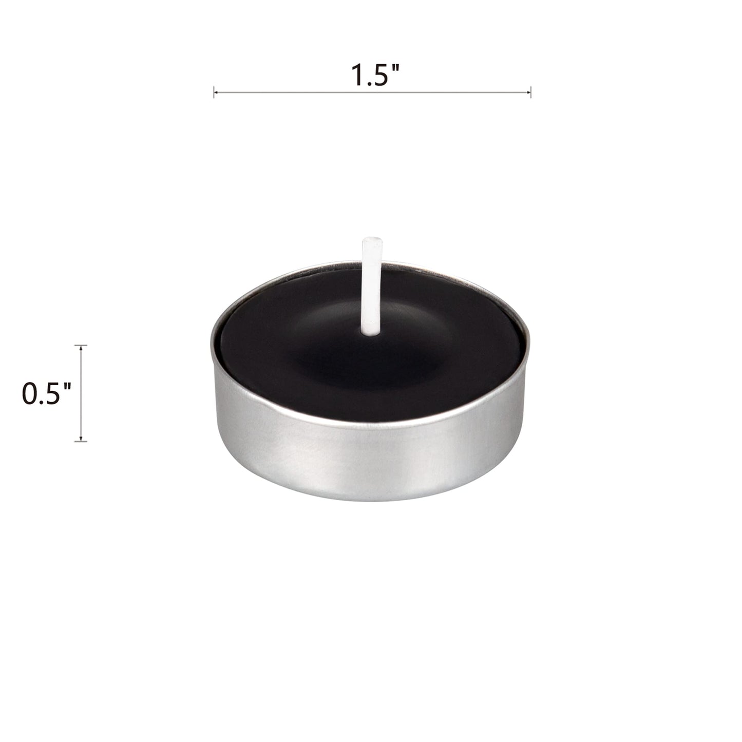 Mega Candles 100 pcs Unscented Black Tea Lights Candles, Pressed Wax Candle 3.5 Hour Burn Time, Home Décor, Wedding Receptions, Occasions, Festivities, Events, Meditations, Spa, Prayers, Vigil