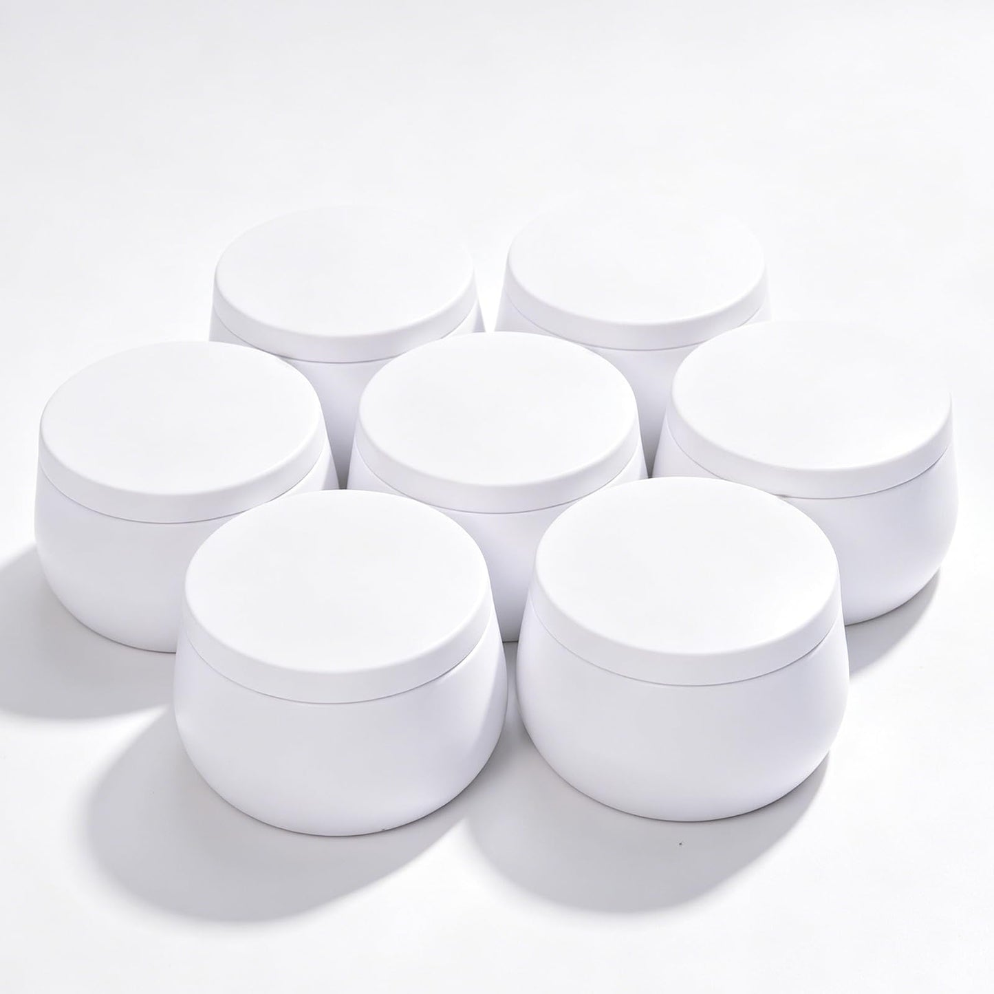 HOMAMAMOON 24 Pack Candle Tins for Making Candles, 8 oz Matte White Empty Candle Jars with Lids, Premium Seamless Metal Candle Containers Jars for DIY Craft, Small Business,Travel, Storage & Gifts