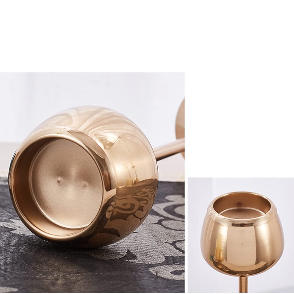 Candlestick Holders Candlelight Dinner Candle Holder European Restaurant Hotel Props Modern Romantic Gold Iron Table Decoration Candle Holder Ornaments Candle Holders (Size : A)