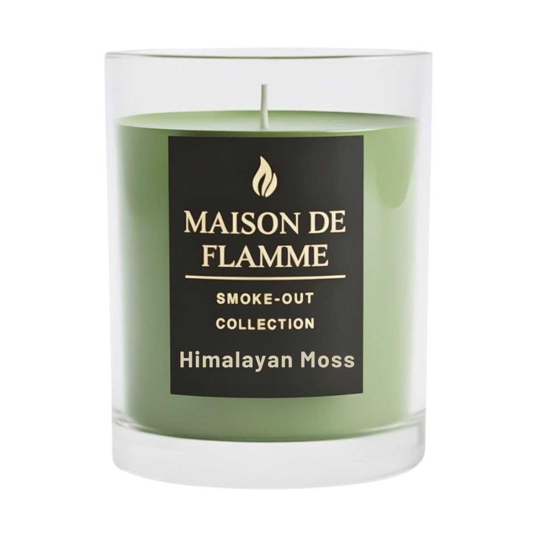 Smoke Odor Eliminating Candle – Himalayan Moss Soy Wax Candle for Kitchen, Apartment & Home Smells, Long Lasting Odor Neutralizing Scented Candle, 150g / 5.3 oz – Maison De Flamme