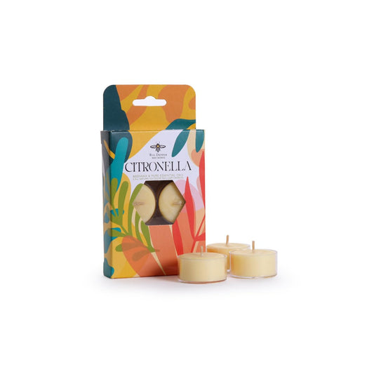 Big Dipper Wax Works Citronella Candles Outdoor, 6 Citronella Tealight Candles, Beewax Candles