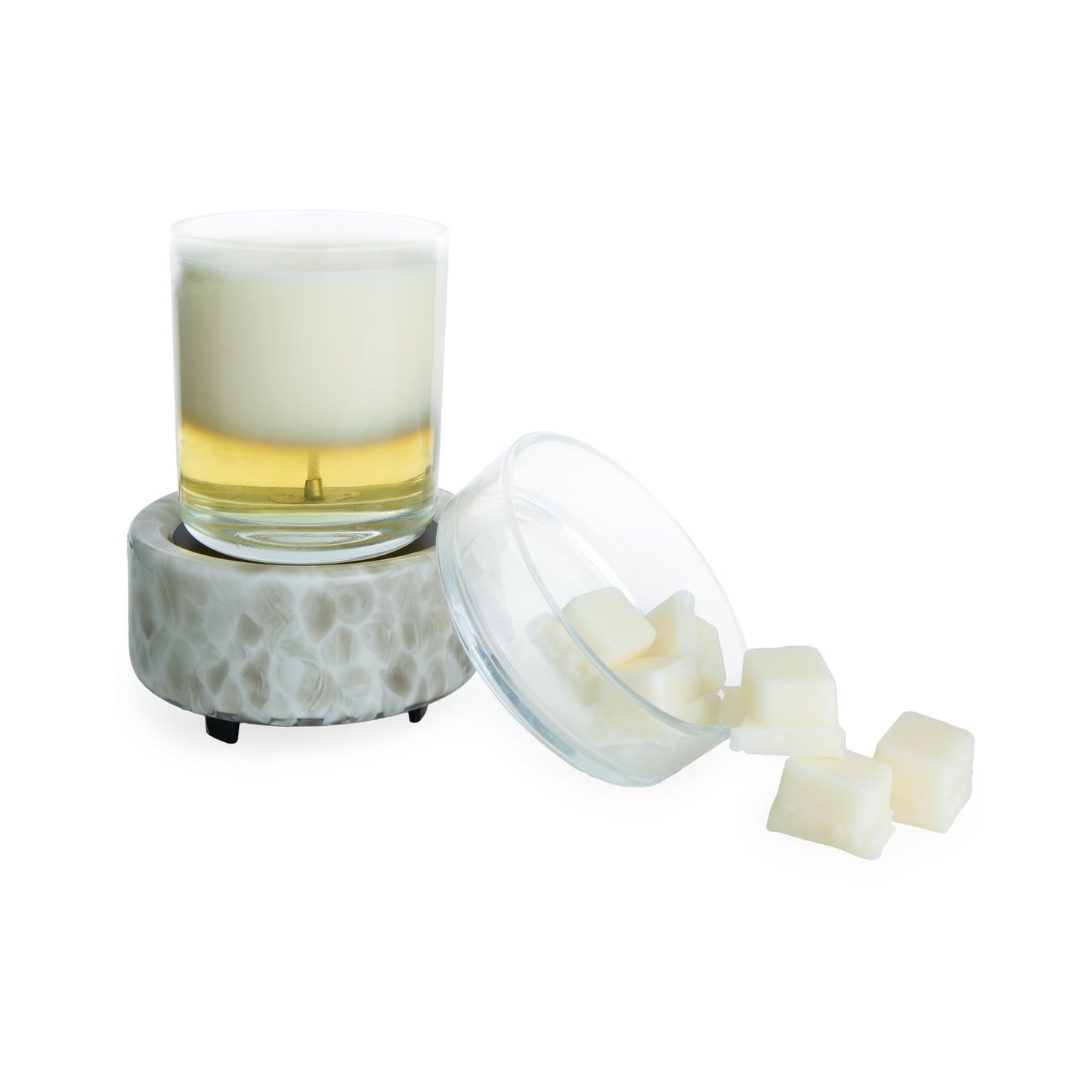 Candle Warmers ETC 2-in-1 Candle and Fragrance Warmer for Warming Scented Candles or Wax Melts and Tarts with to Freshen Room, Swirl
