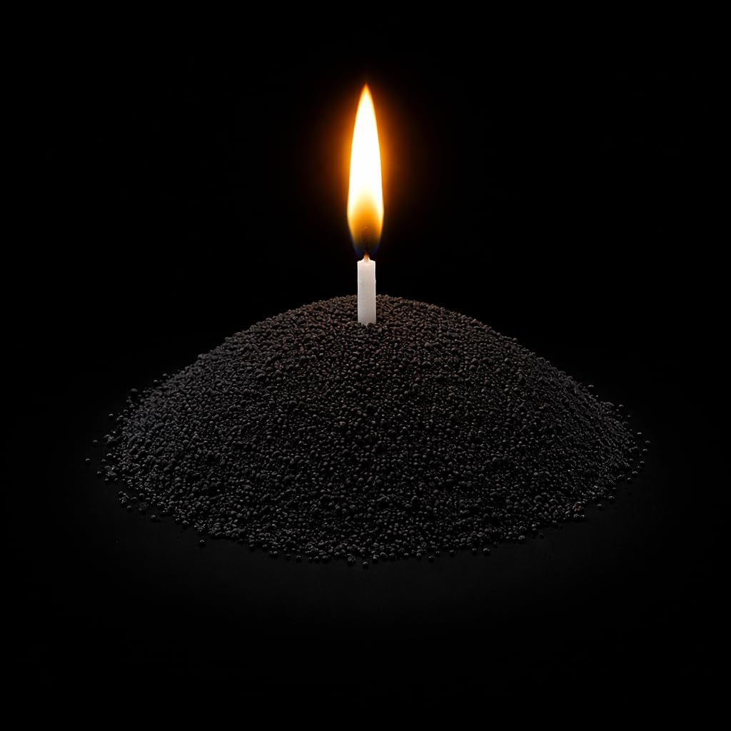 SANDWORKS Sand Wax Candle Making Kit – 5 Wooden Wicks & 15 Cotton Wicks, 500 g Premium Fragrance-Free Sand Wax (Obsidian Black)