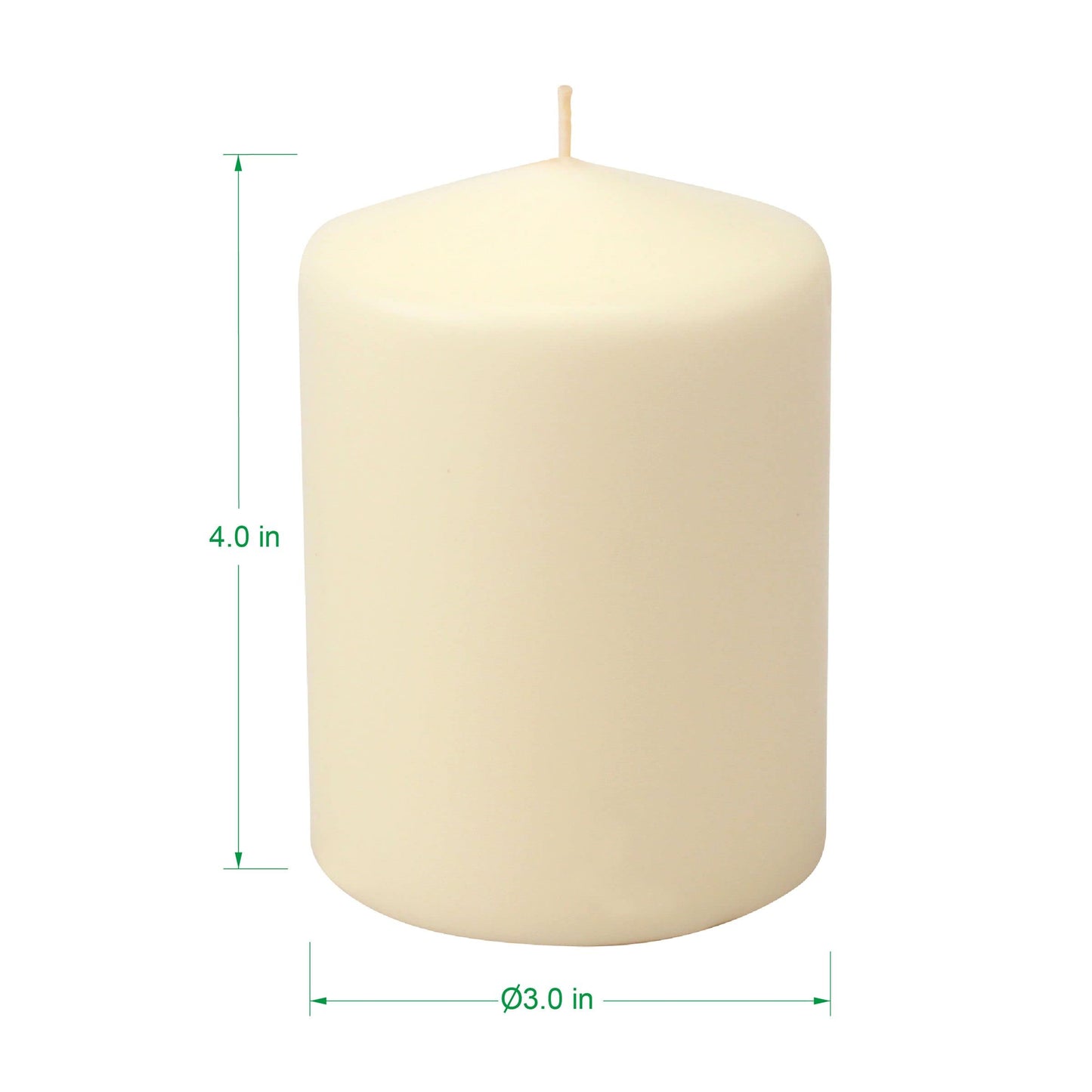 Stonebriar Unscented Pillar Candles – 35 Hour Burn Time, Long-Lasting Wax Candles for Weddings, Holidays, Home Décor & Special Events, Pack of 6, Ivory, 3" x 4"