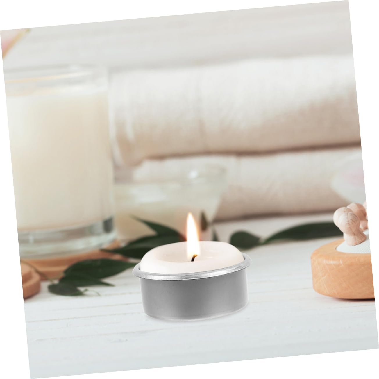 OSALADI 15pcs Metal Tea Light Candle Tins Candle Holders for Home Decor and Multipurpose Storage Containers for Scented and Burning