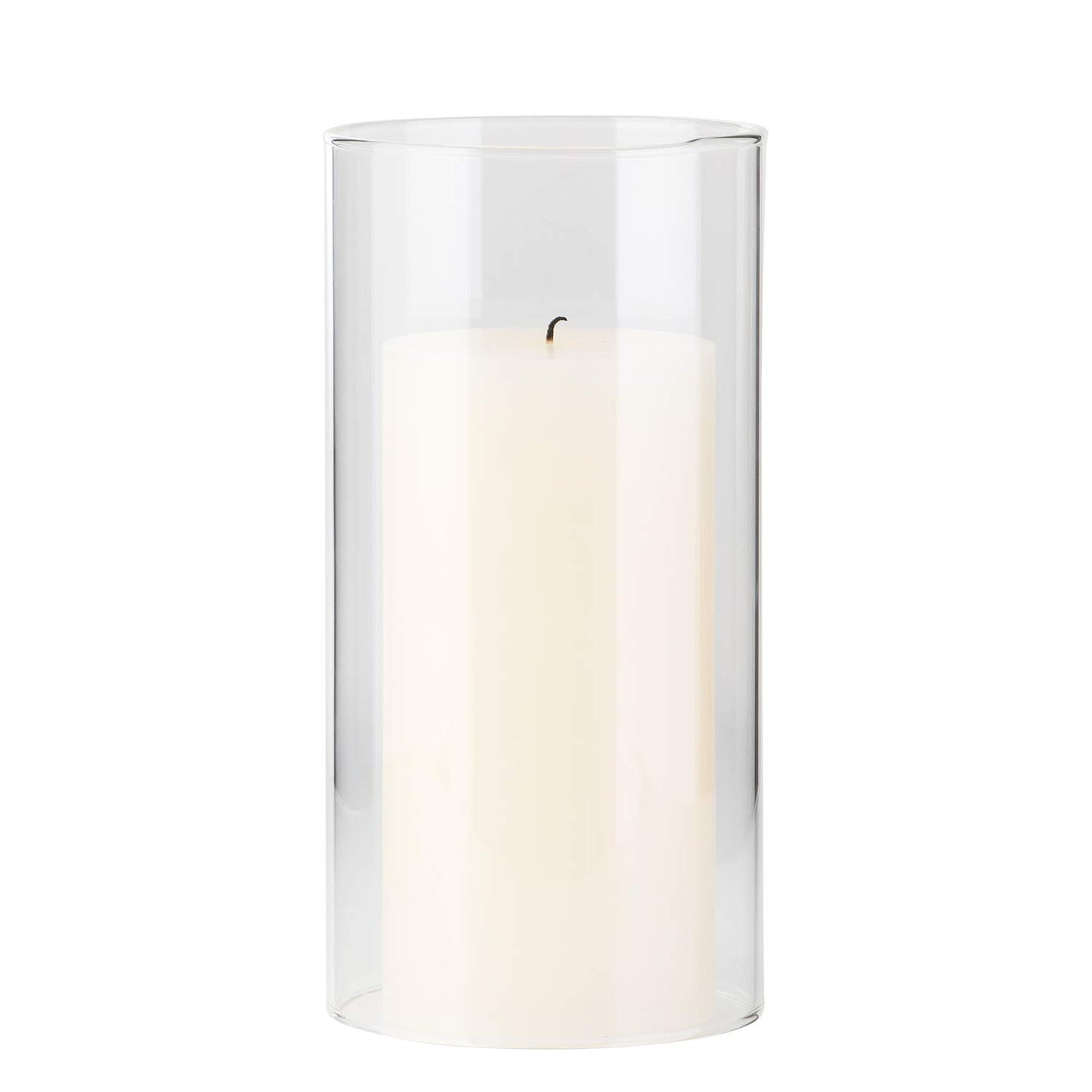 WGVI Clear Hurricane Candleholder,Glass Chimney for Candle Open Ended, Chimney Tube of Sizes in Various for Choice, 4.7" Wide x 8" Tall