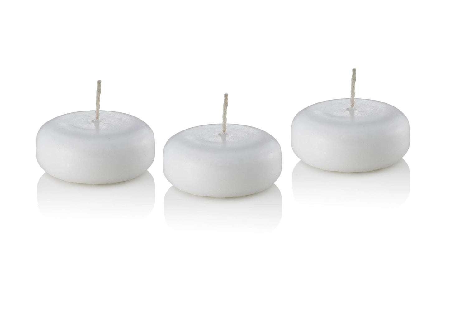 D'light Online Medium Floating Candles 2 3/8 Inch Bulk Pack for Events Floating Candles for Weddings, Spa, Home Decor, Special Occasions and Holiday Decor (Set of 96, White)