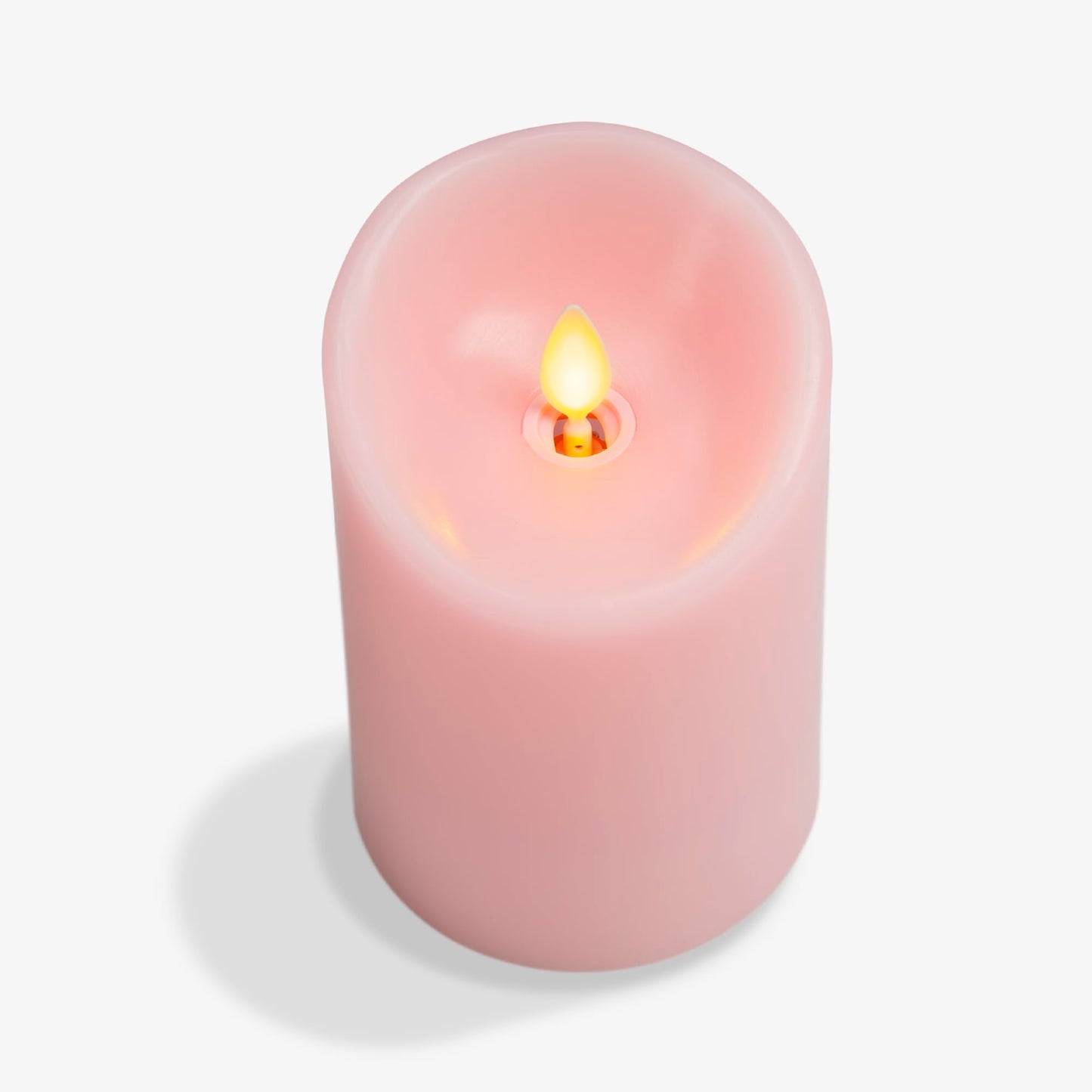 Luminara Flameless LED Battery Operated Flickering Pillar Moving Flame Candles (Saga Rose, 3" x 4.5")