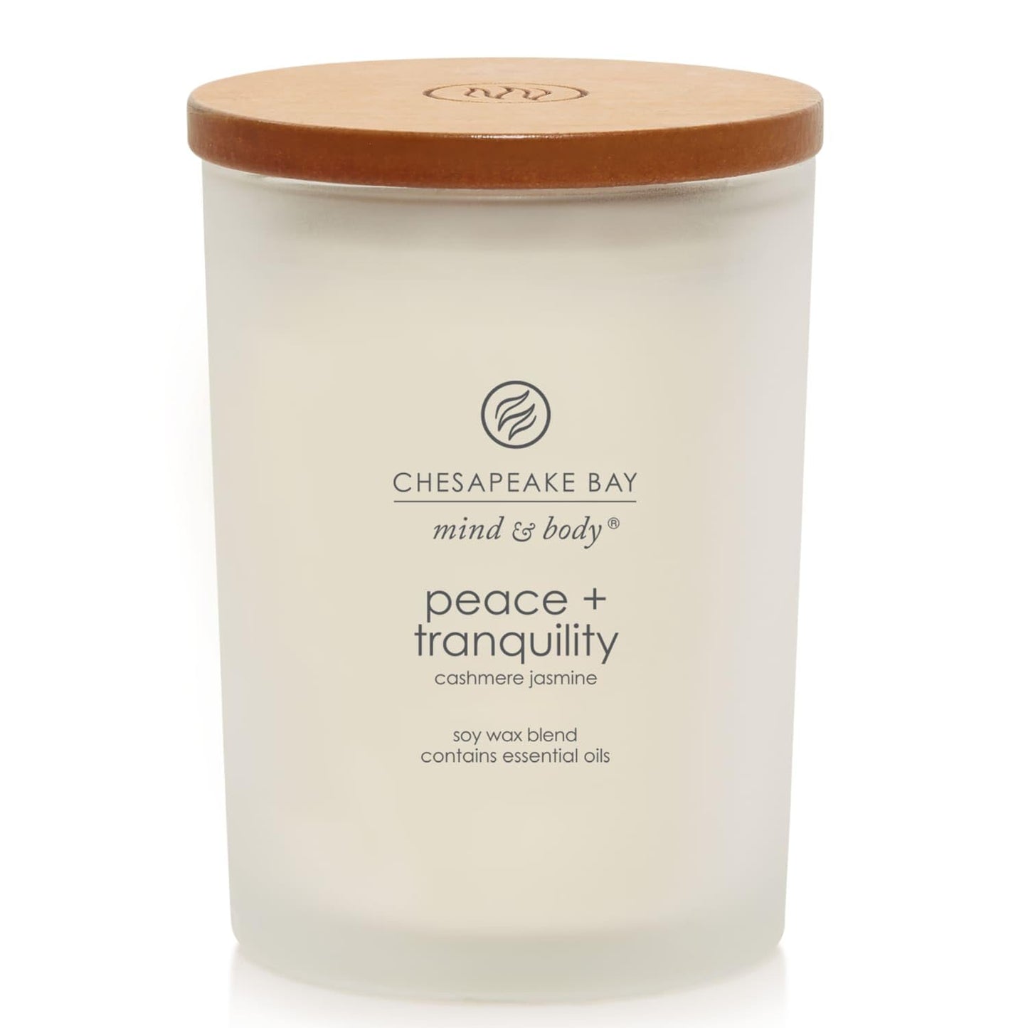 Chesapeake Bay Candle Scented Candle Peace + Tranquility (Cashmere Jasmine) Medium Jar Home Décor