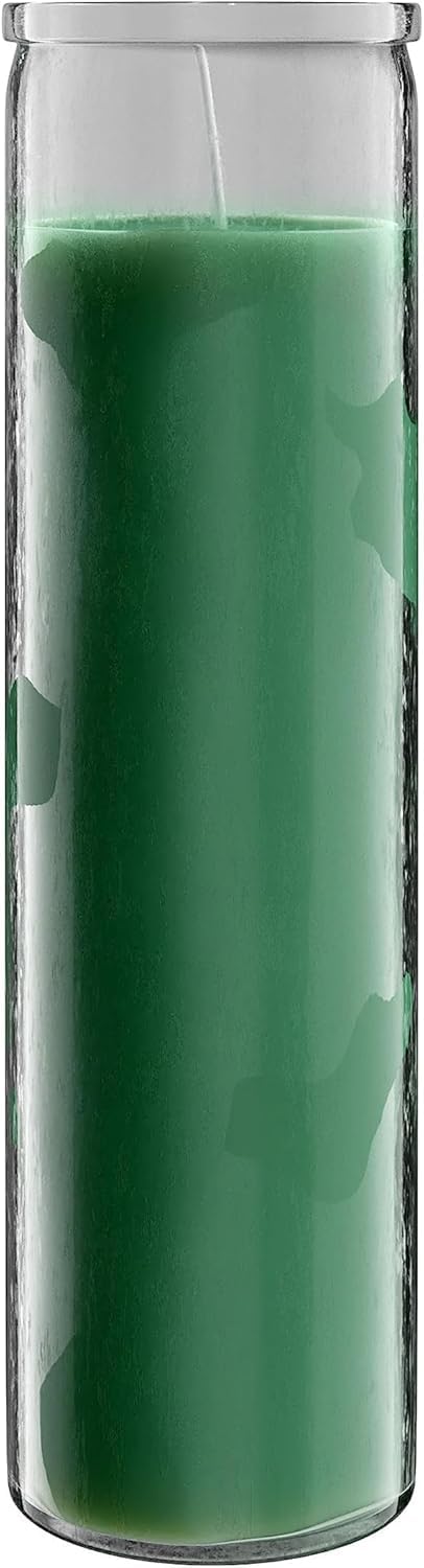 Aspen Brands Blessed Sanctuary Devotional Prayer Candle Religious Candle, (Green, 12 Pack)