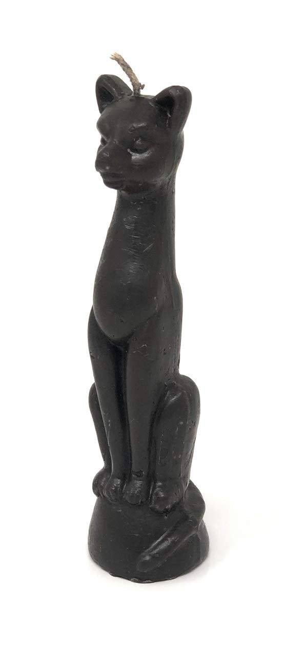 Cat Candle, Great for Halloween, Birthdays, Wicca Spells, Etc. (Black)